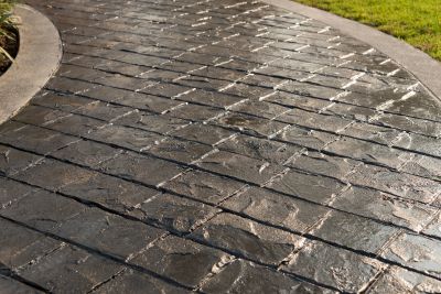 Stamped concrete design